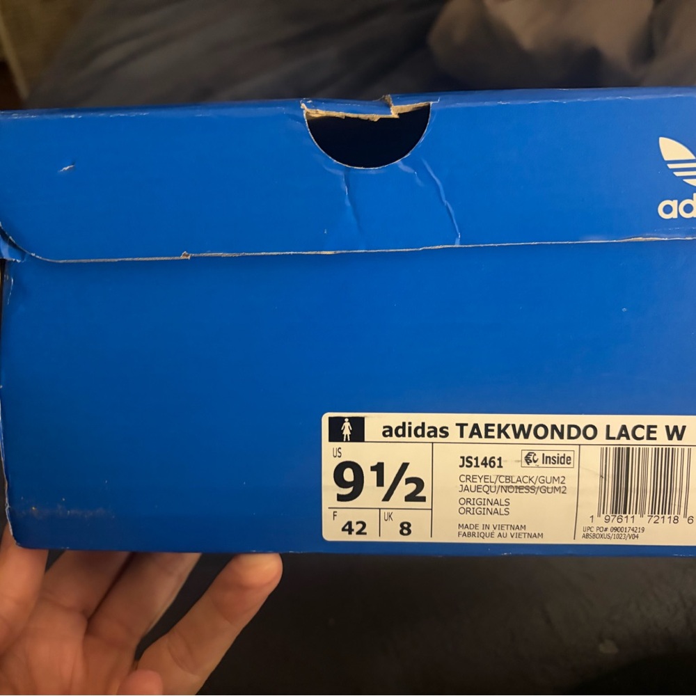 adidas Blue Taekwondo Lace W Shoe Box
